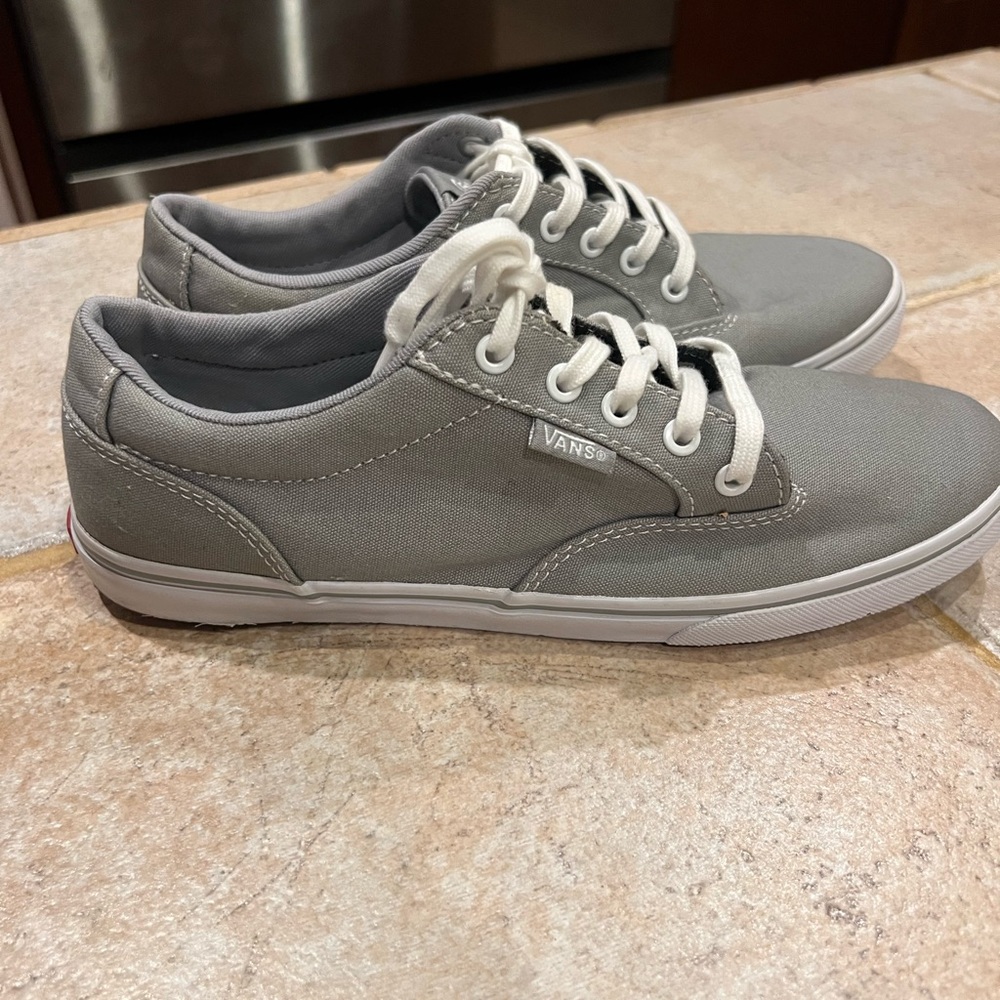 Vans Gray Canvas Sneakers Sz 8